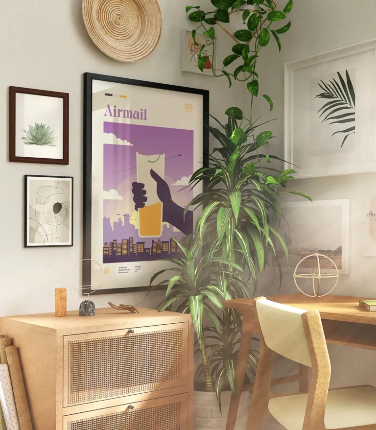 Mid-century modern Airmail Cocktail poster