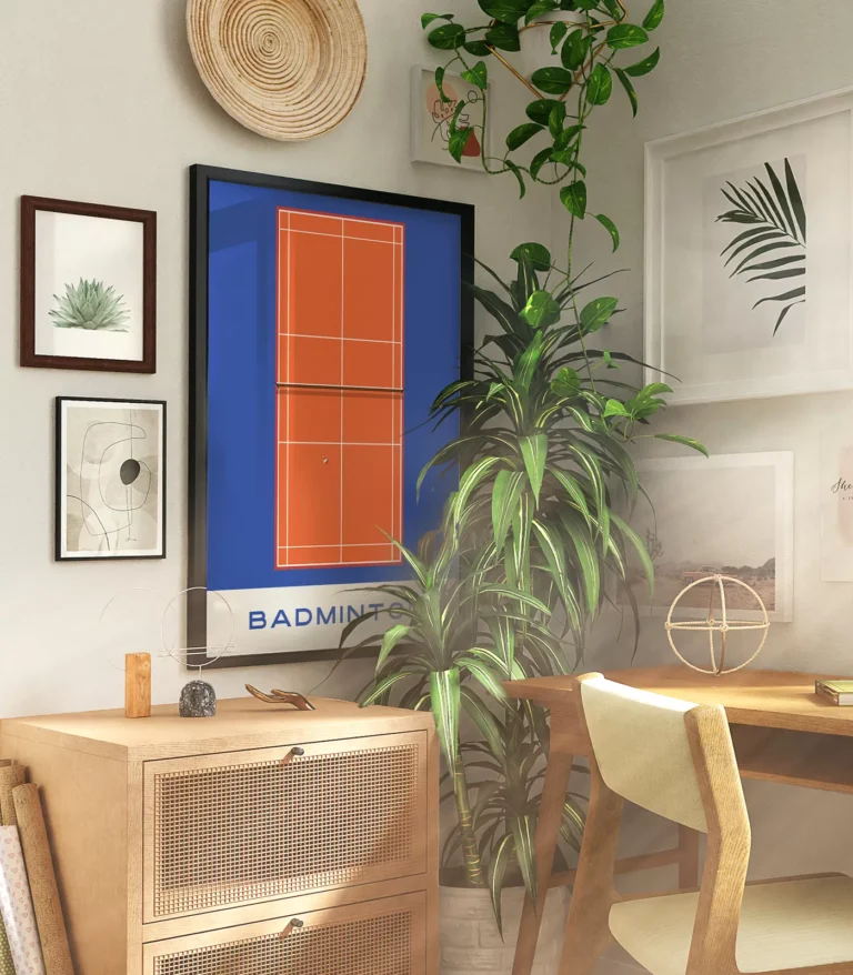 Mid-century modern Badminton poster