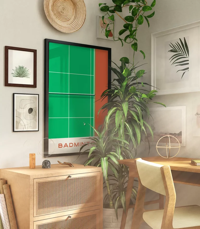 Mid-century modern Badminton poster