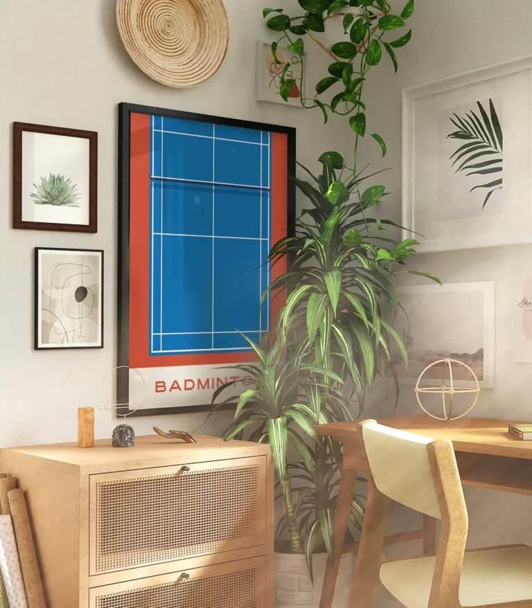 Mid-century modern Badminton poster