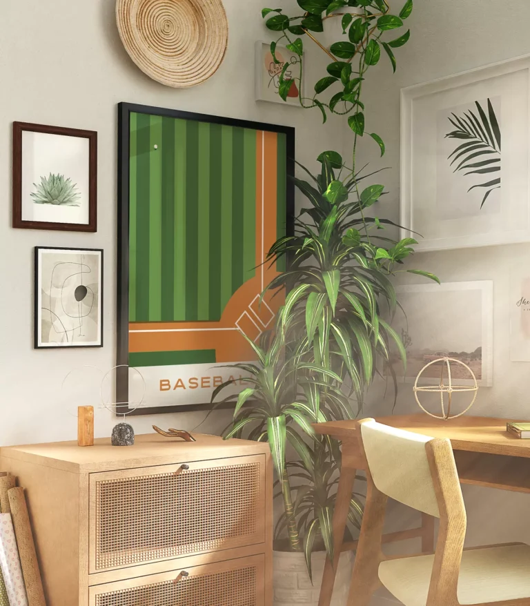 Mid-century modern Baseball poster