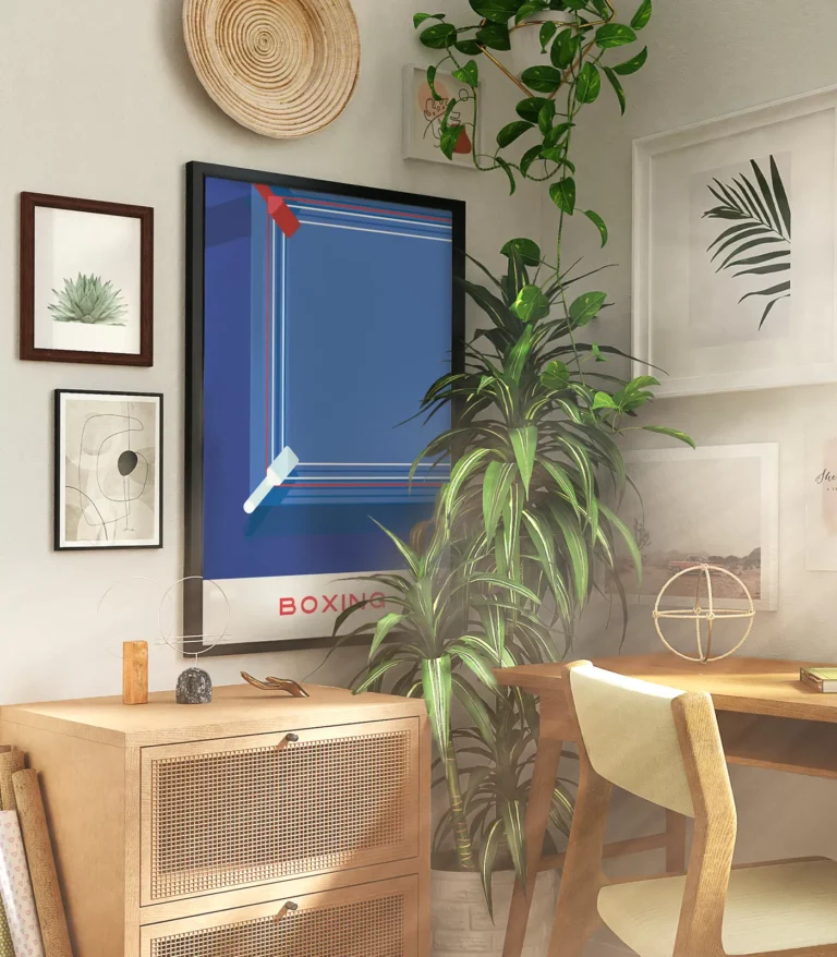 Mid-century modern Boxing poster