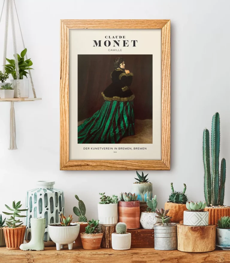 Mid-century modern Claude Monet Camille poster