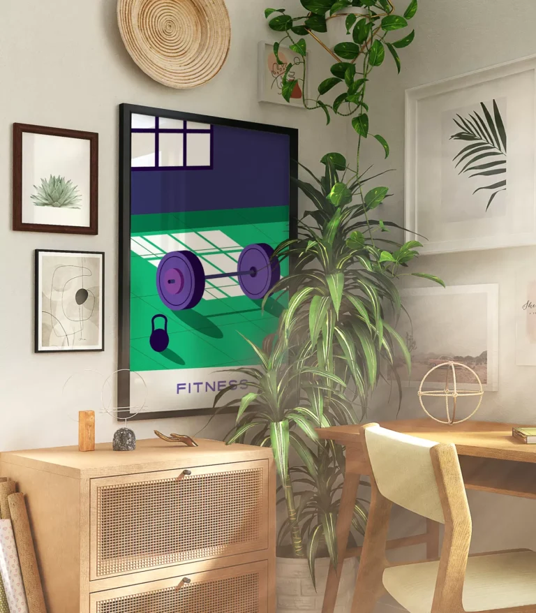 Mid-century modern Fitness poster