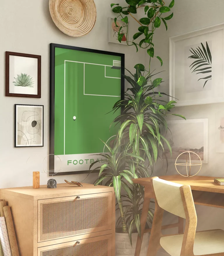 Mid-century modern Football poster