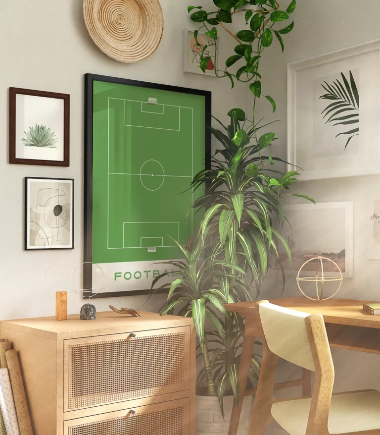 Mid-century modern Football poster