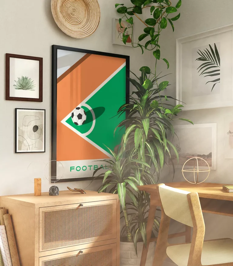 Mid-century modern Football poster