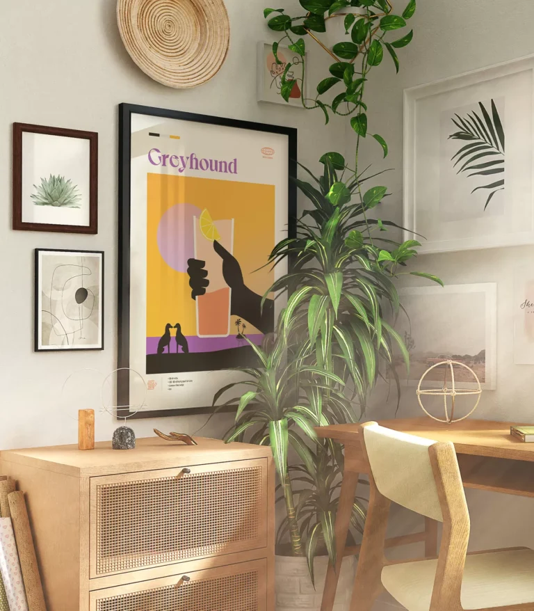 Mid-century modern Greyhound Cocktail poster
