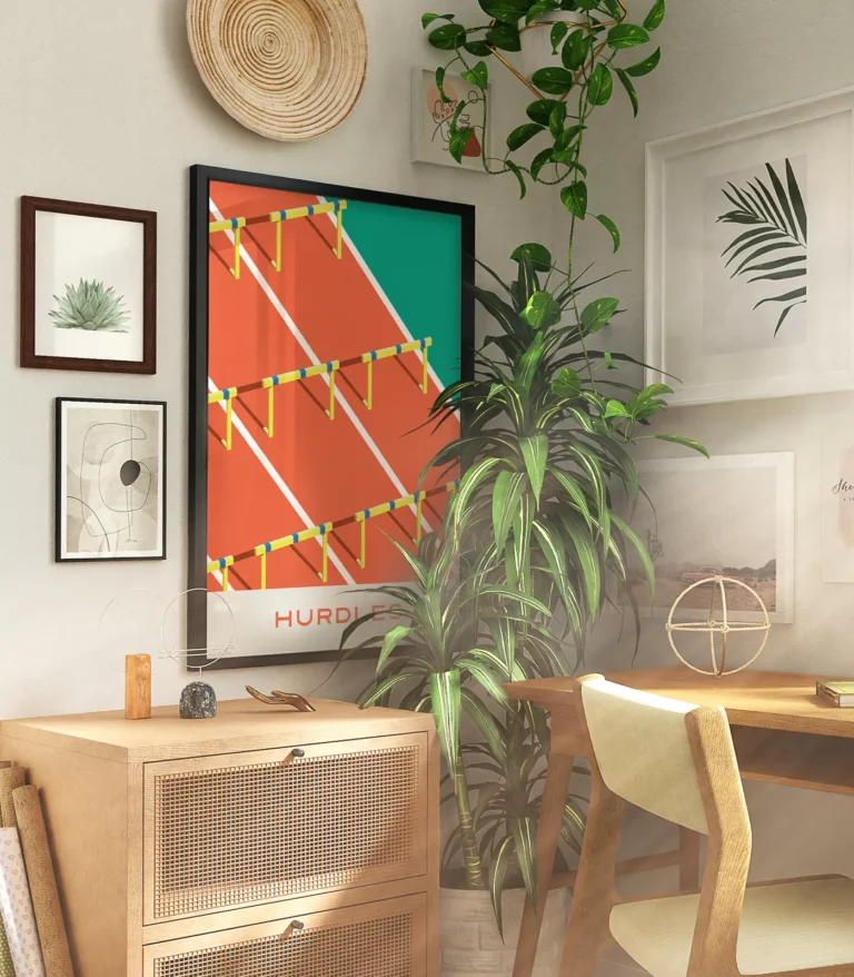 Mid-century modern Hurdles poster