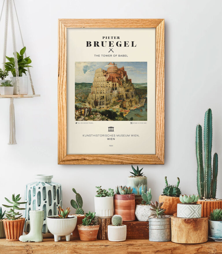 Mid-century modern Pieter Bruegel The Tower of Babel poster