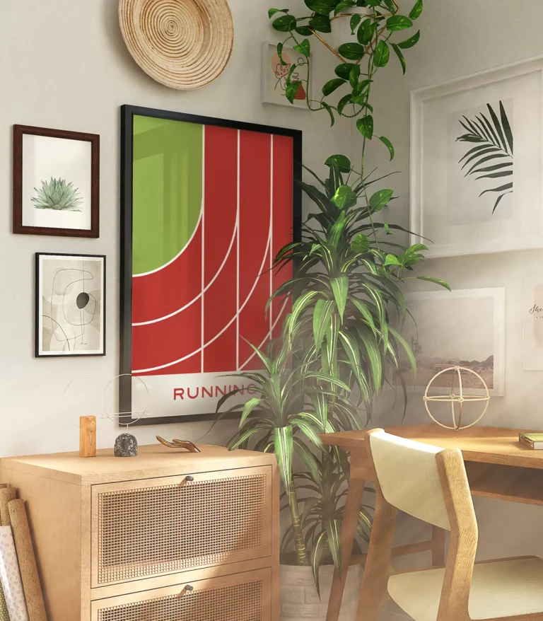 Mid-century modern Running poster