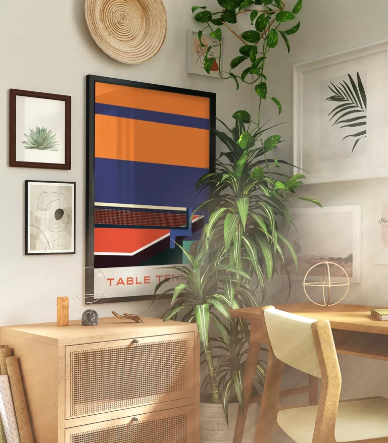 Mid-century modern Table Tennis poster