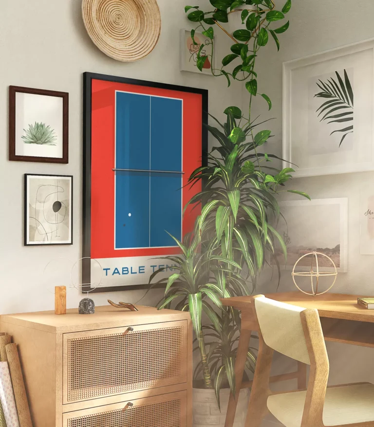 Mid-century modern Table Tennis poster