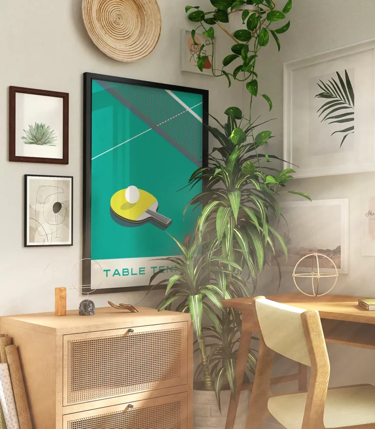 Mid-century modern Table Tennis poster