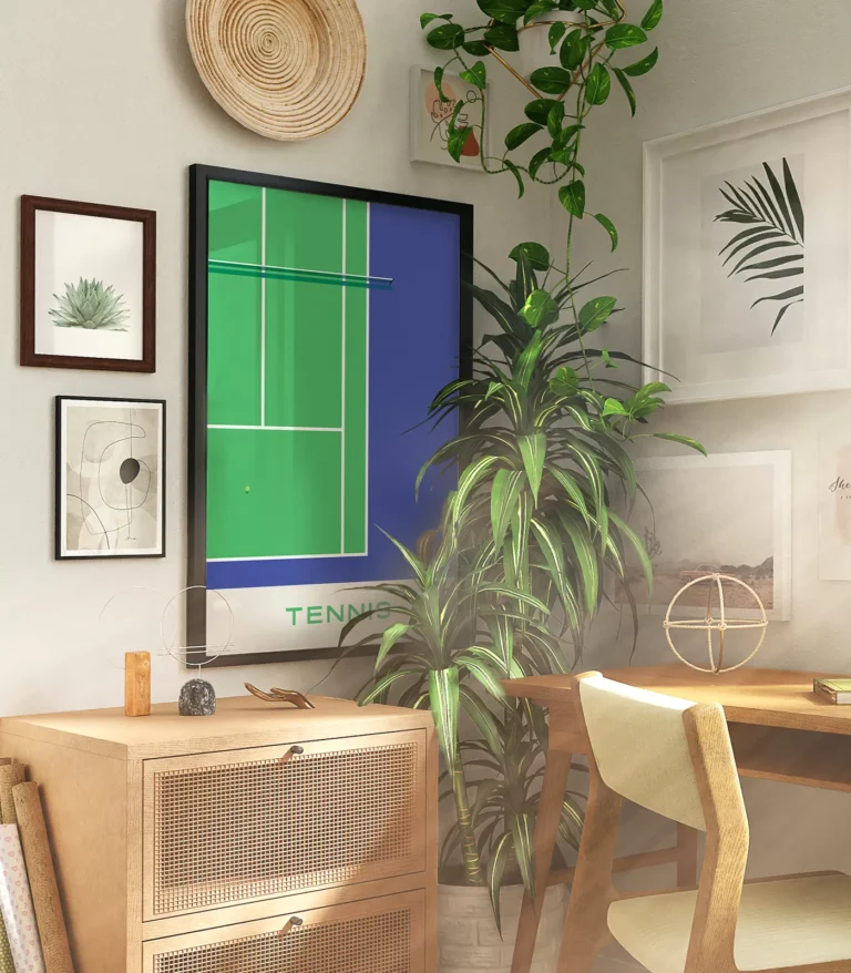 Mid-century modern Tennis poster