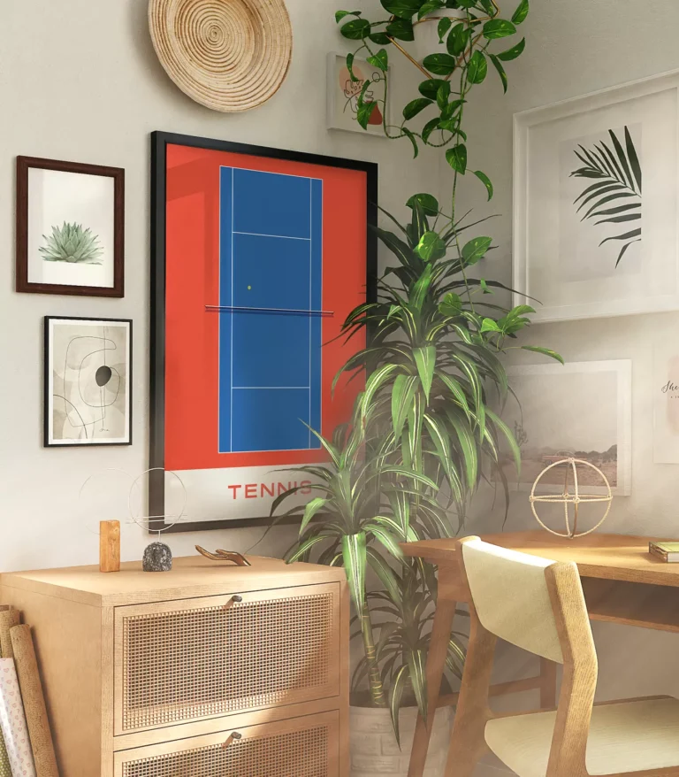 Mid-century modern Tennis poster