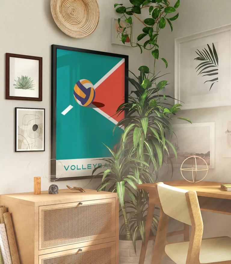Mid-century modern Volleyball poster