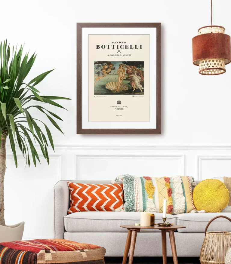 Mid-century modern Sandro Botticelli La Nascita di Venere (The Birth of Venus) poster