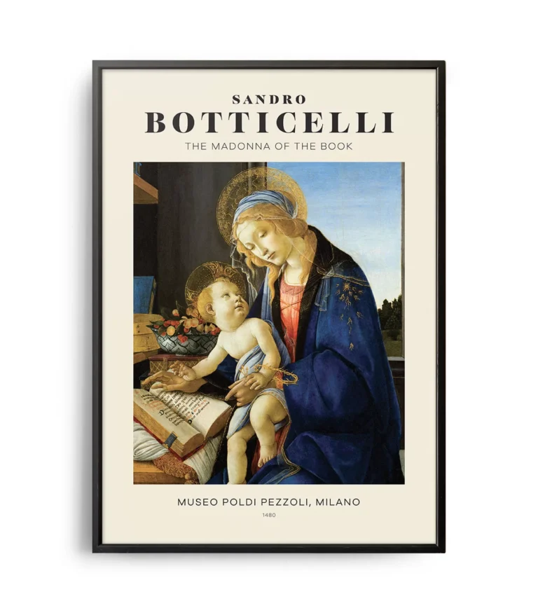 Mid-century modern Sandro Botticelli The Madonna of the Book poster