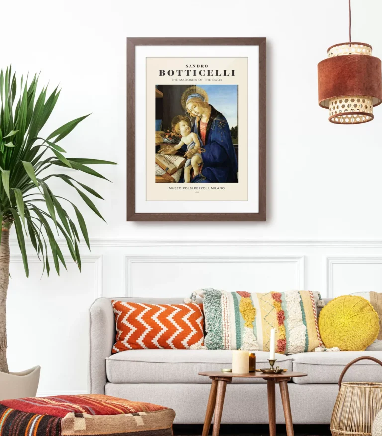 Mid-century modern Sandro Botticelli The Madonna of the Book poster