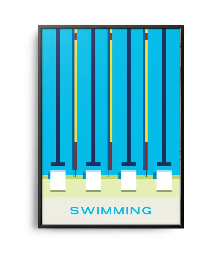 Mid-century modern Swimming poster