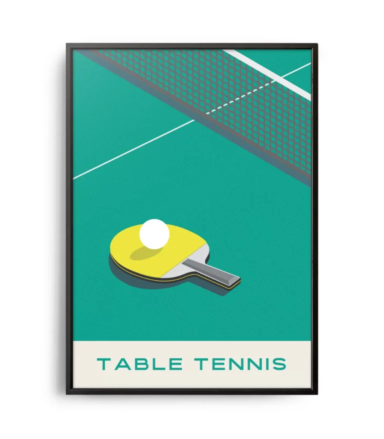 Mid-century modern Table Tennis poster