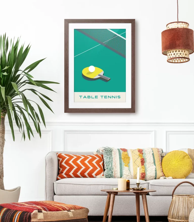 Mid-century modern Table Tennis poster