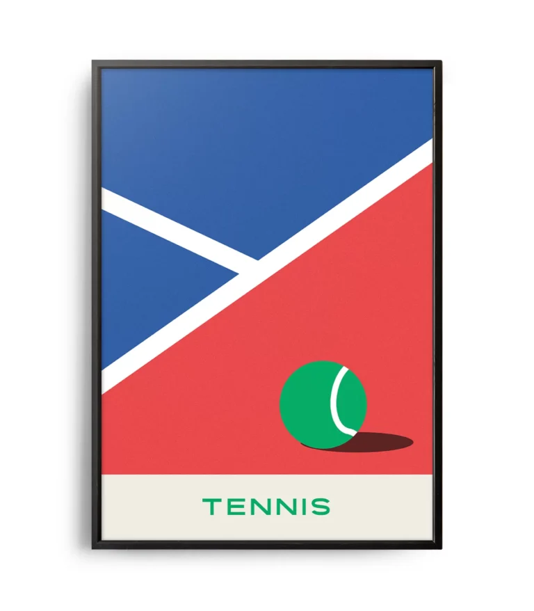 Mid-century modern Tennis poster