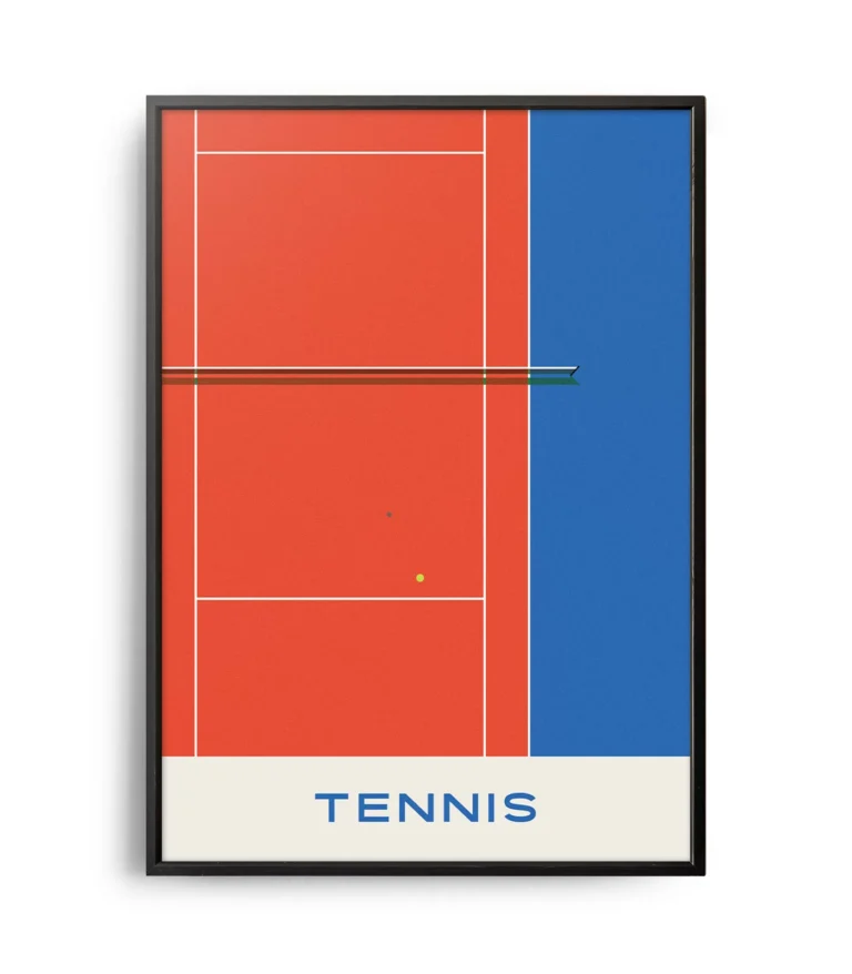 Mid-century modern Tennis poster