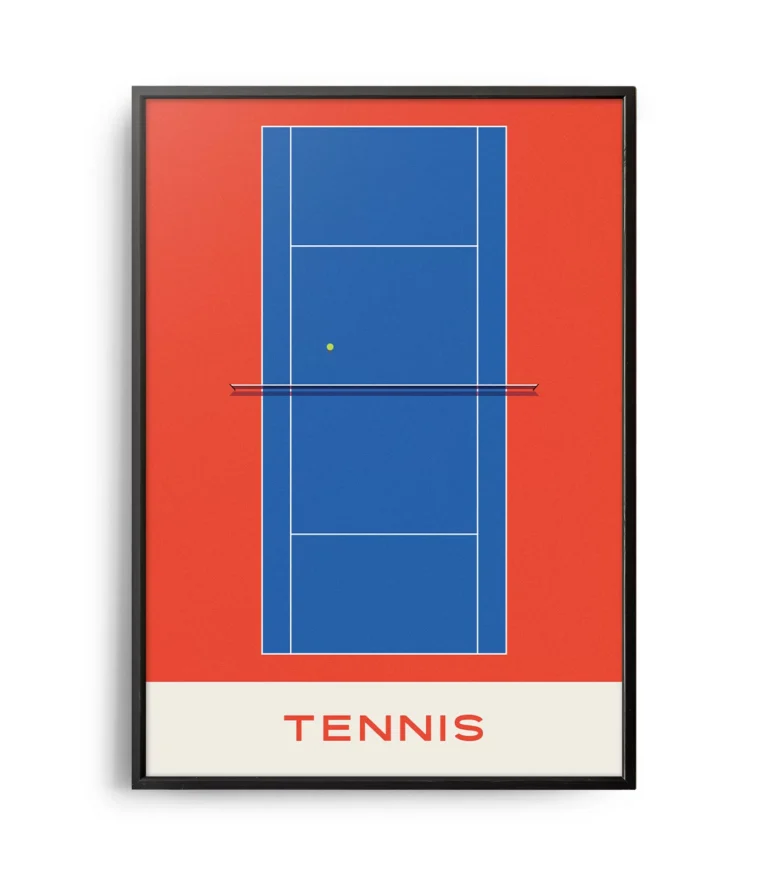 Mid-century modern Tennis poster