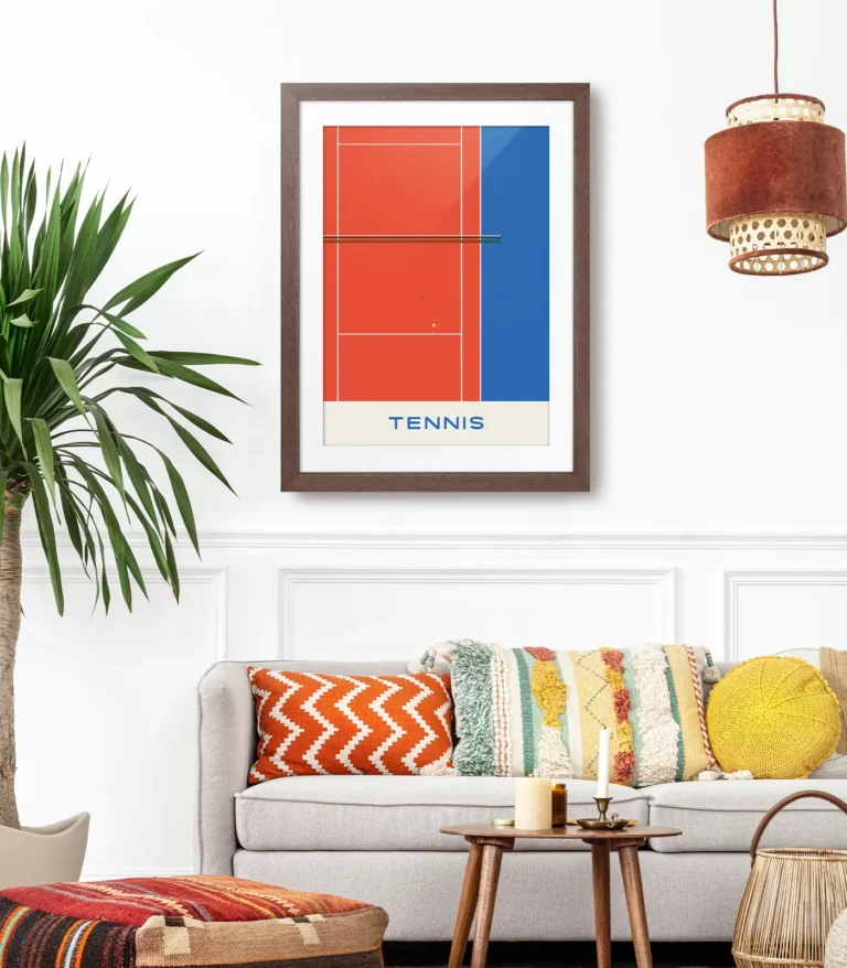 Mid-century modern Tennis poster