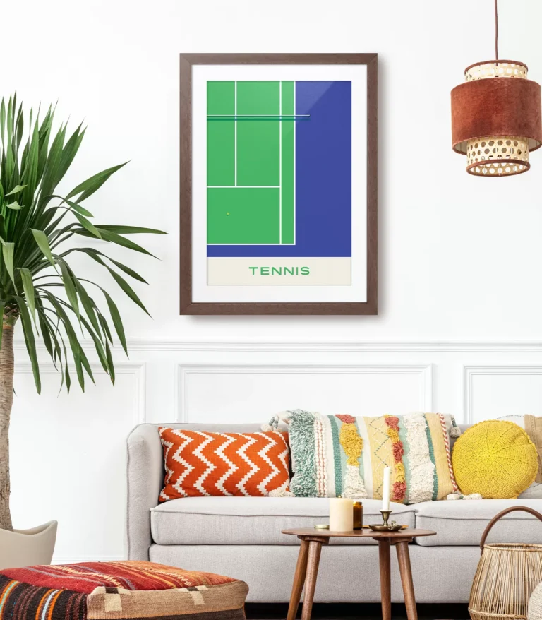 Mid-century modern Tennis poster