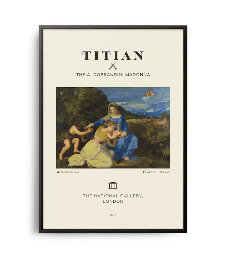 Mid-century modern Titian The Aldobrandini Madonna poster