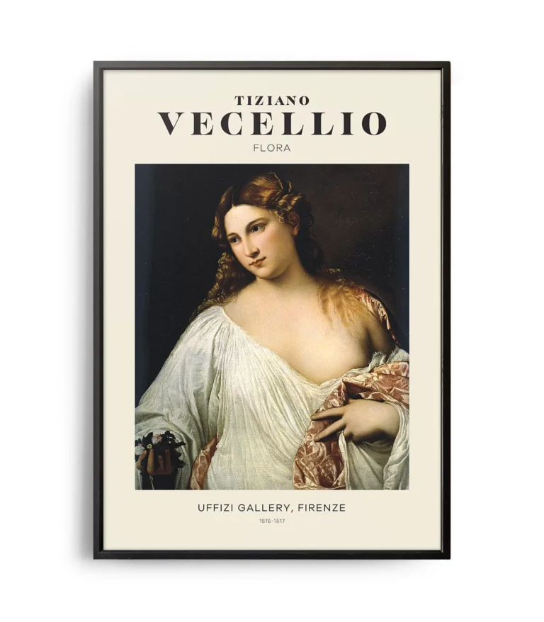 Mid-century modern Vecellio Flora poster
