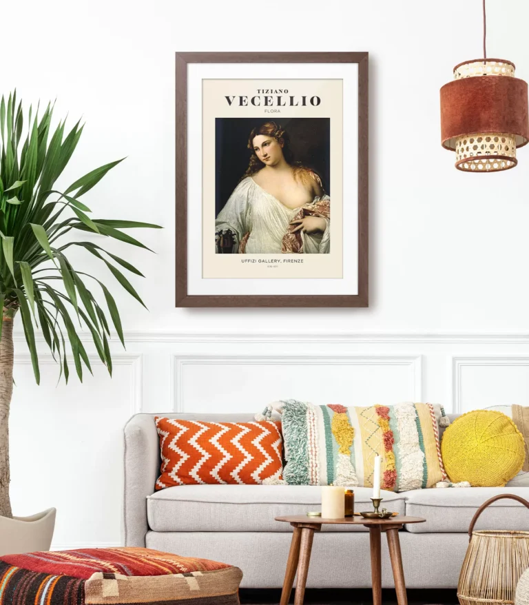 Mid-century modern Vecellio Flora poster