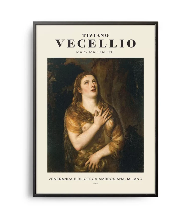 Mid-century modern Vecellio Mary Magdalene poster
