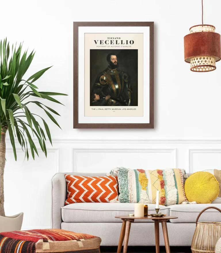 Mid-century modern Vecellio Portrait of Alfonso d'Avalos poster
