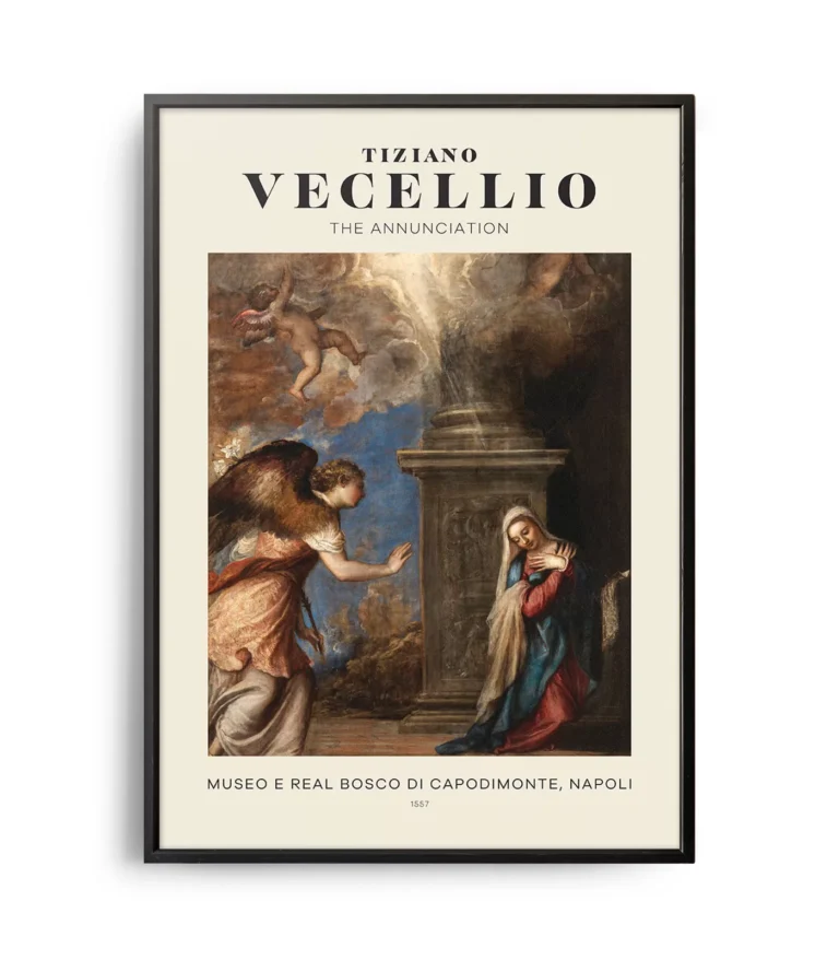 Mid-century modern Vecellio The Annunciation poster