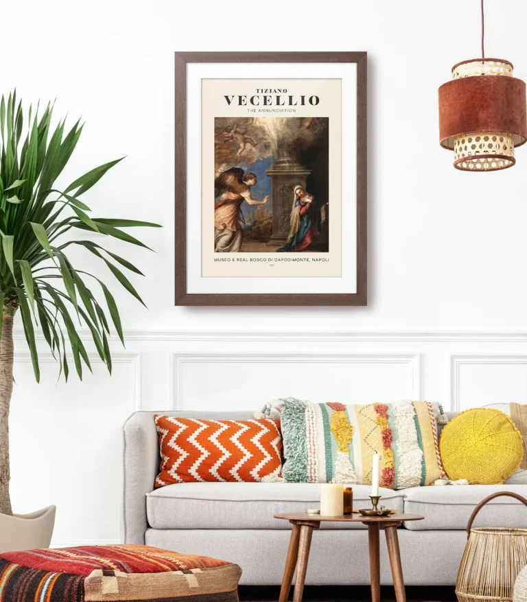 Mid-century modern Vecellio The Annunciation poster