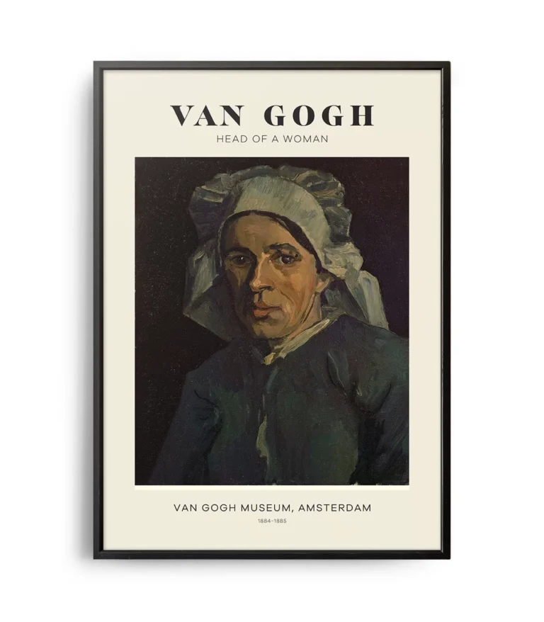 Mid-century modern Vincent van Gogh Head of a Woman poster
