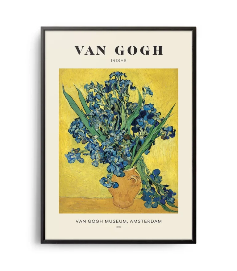 Mid-century modern Vincent van Gogh Irises poster