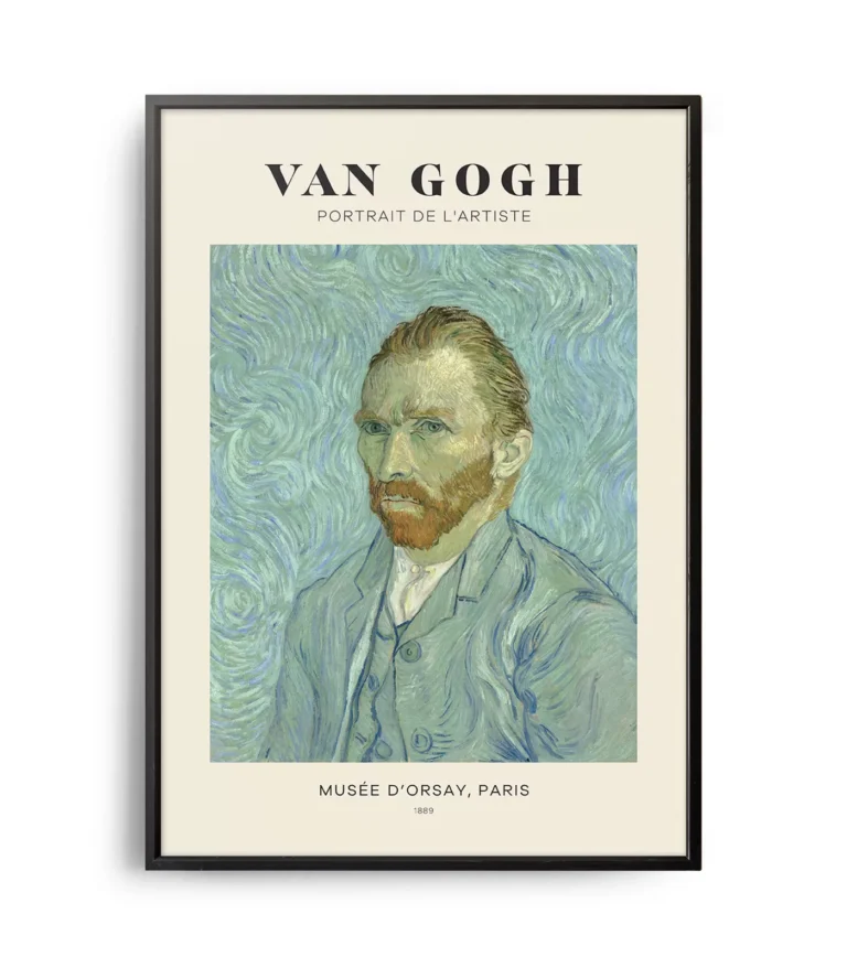 Mid-century modern Vincent van Gogh Portrait de l'artiste poster