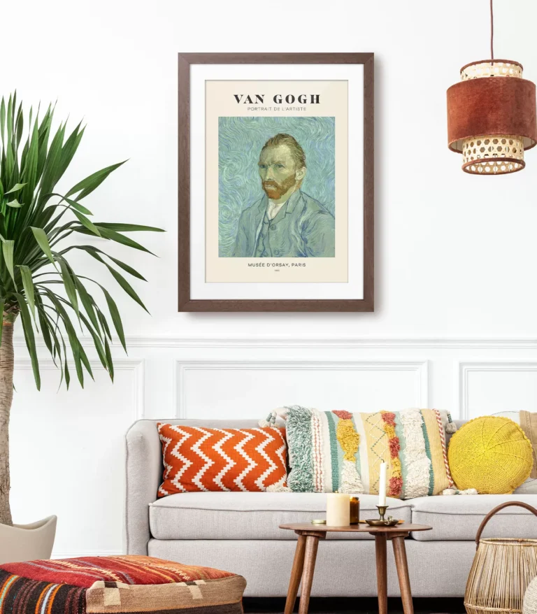 Mid-century modern Vincent van Gogh Portrait de l'artiste poster
