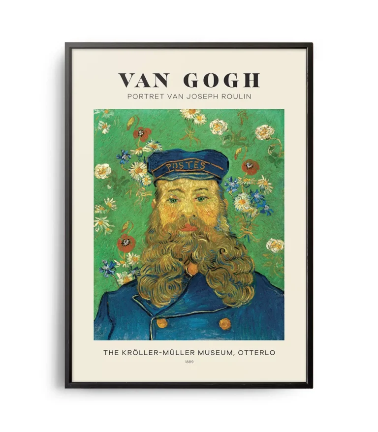 Mid-century modern Vincent van Gogh Portrait of Joseph Roulin poster