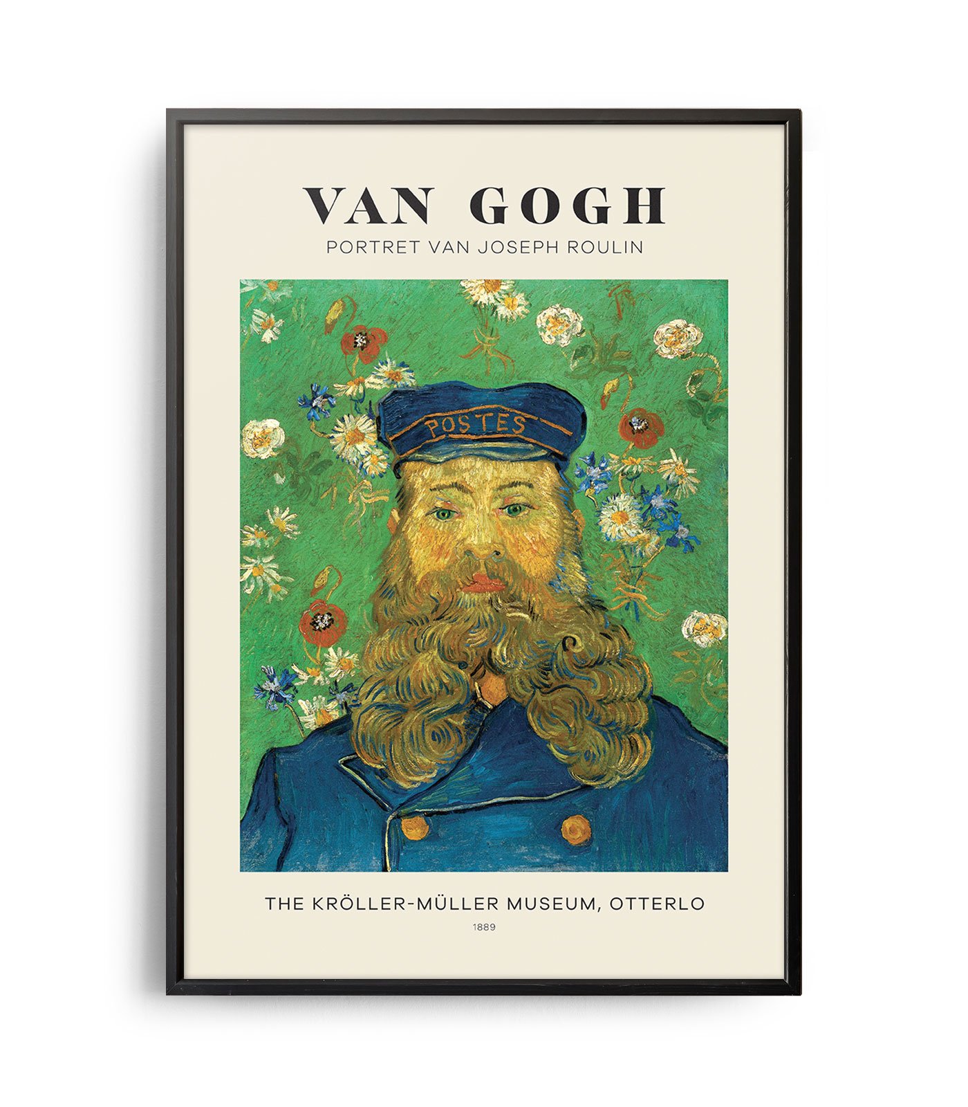 Mid-century modern Vincent van Gogh Portrait of Joseph Roulin poster ...