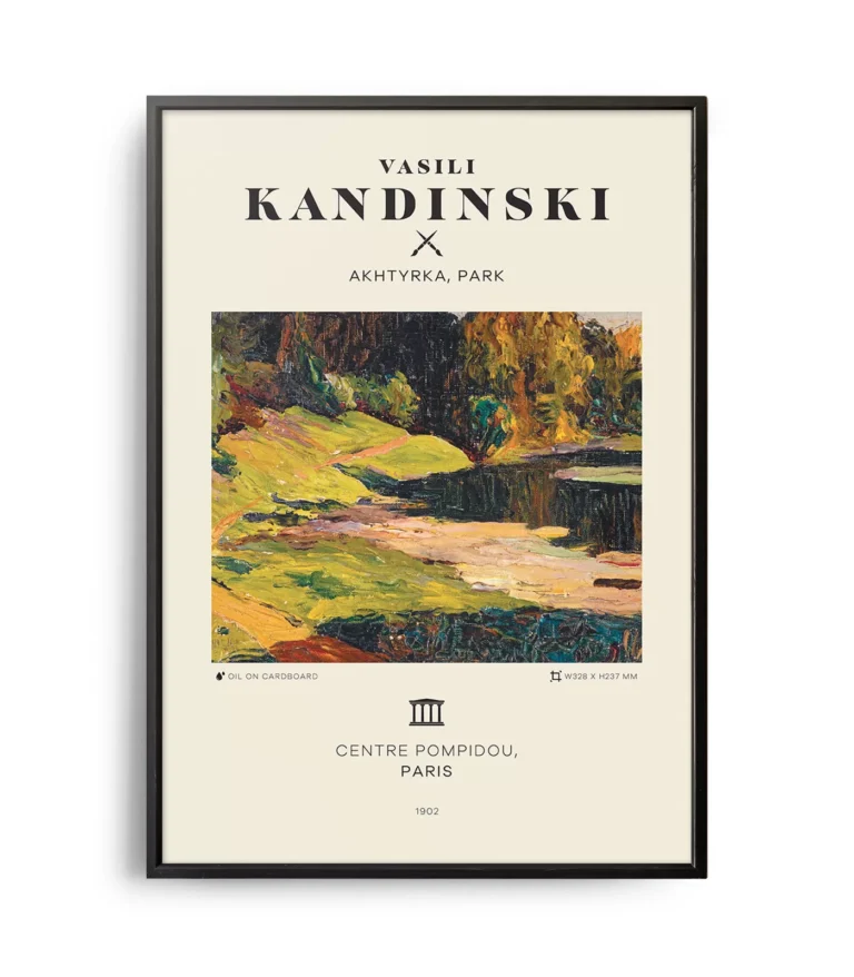 Mid-century modern Vasili Kandinski Akhtyrka, Park poster