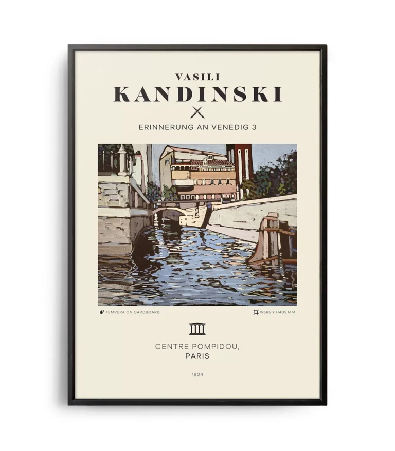 Mid-century modern Vasili Kandinski Erinnerung an Venedig 3 poster