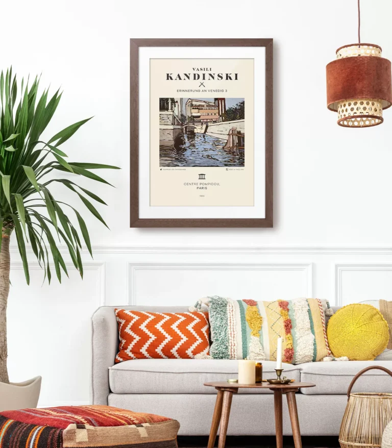 Mid-century modern Vasili Kandinski Erinnerung an Venedig 3 poster