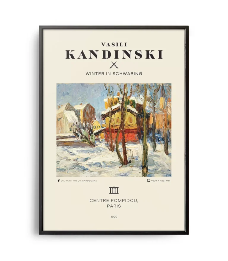 Mid-century modern Vasili Kandinski Winter in Schwabing poster