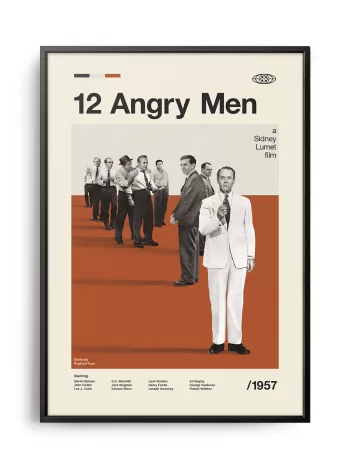 Mid-century modern 12 Angry Men movie poster